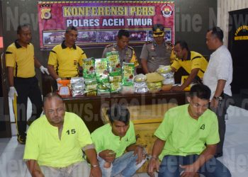 Polisi Aceh Timur Amankan 28 Kg Sabu Dalam Tong Ikan