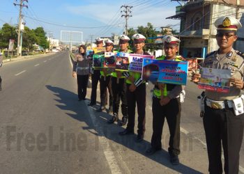 Operasi Keselamatan Rencong 2019 : Sat Lantas  Polres Aceh Timur Sapa Santun Pengguna Jalan