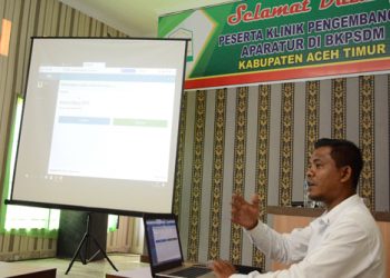 BKPSDM Latih ASN Kelola Situs Berita Haba Aceh Timur