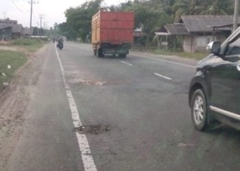 Kamana PJN Wilayah 1 Aceh : Hallo, Lubang Jalan Negara Aceh Timur Menunggu Korban