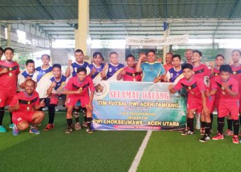 Laga Persahabatan : PWI Aceh Utara Menang Tipis Atas PWI Aceh Tamiang