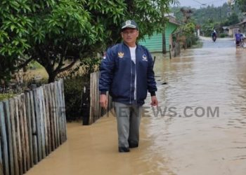Tanggul Sungai Jebol, Desa Pelita Sagop Jaya Terendam Banjir
