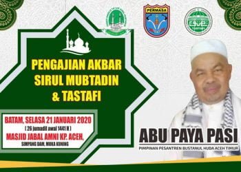 Abu Paya Pasi Pimpin Pengajian di Sejumlah Masjid Kota Batam