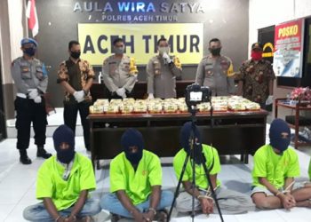 Tak Peduli Wabah COVID-19, 5 Tersangka Jaringan Narkoba International Nekat Seludupkan 45 Kg Sabu