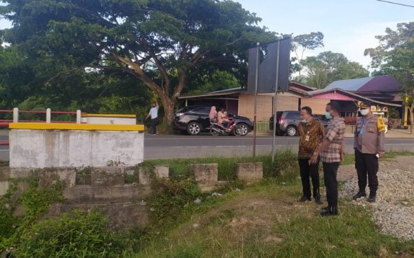Antispasi Banjir, Bupati Rocky dan Kapolres Aceh Timur Tinjau Jembatan Idi Cut