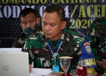 Danrem 011 Lilawangsa Buka Latihan Posko I Kodim 0104 Aceh Timur