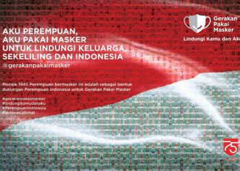 1.945 Perempuan Indonesia Bermasker Dukung Gerakan Pakai Masker