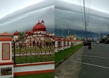 Awan Arcus Seperti Gelombang Tsunami Raksasa Muncul di Langit Meulaboh, Ini Dampak Bahaya yang Bisa Ditimbulkan