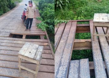 Grah..Grih. Gruh.. Han Teungeut Teuh Oh Malam, Begini Kondisi Jembatan Idi Timur Dekat Pusat Pemerintahan