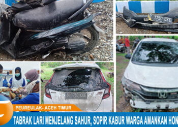 Tabrak Lari Menjelang Sahur, Sopir Kabur Warga Amankan Honda Jazz