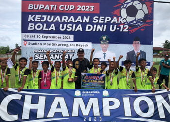 SSB Elang Biru Langsa Champhion Bupati Cup U-12 Aceh Timur