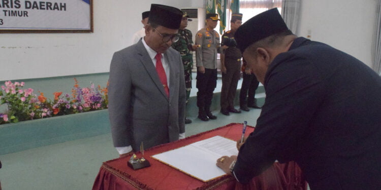 Teuku Reza Rizki Resmi Menjabat Sebagai Penjabat Sekretaris Daerah Aceh Timur