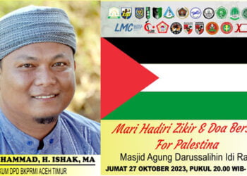 Kader Masjid Diimbau Ramaikan Doa Untuk Muslim Palestina di Masjid Agung Idi