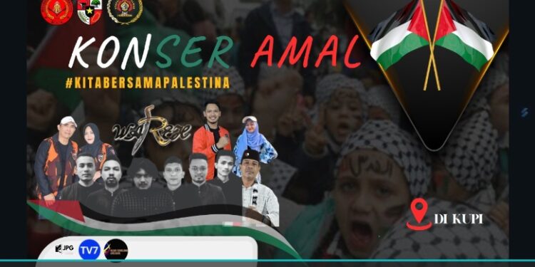 Musisi Aceh Bang Gaes Isi Konsert Amal For Palestina di DI KUPI di Idi