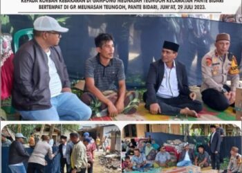 Pejabat Bupati Aceh Timur Salurkan Bantuan Korban Kebakaran Pante Bidari