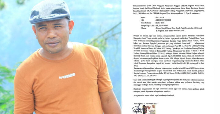 Salman Umumkan Kepada Publik Dirinya Pernah Dipidana Penjara