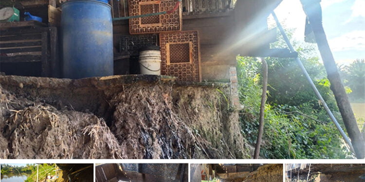 Pedagang Waswas, Pasar Ayam Peureulak Terancam Amblas ke Sungai