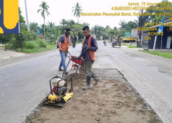 BPJN Wilayah I Aceh Tanggap Perbaikan Ruas Jalan Lintas Nasional Area Aceh Timur