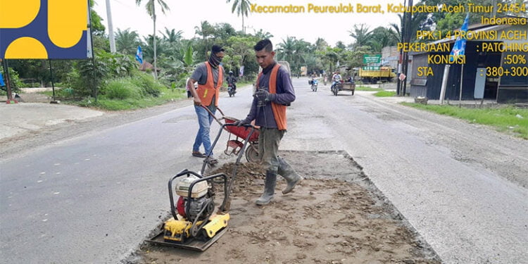 BPJN Wilayah I Aceh Tanggap Perbaikan Ruas Jalan Lintas Nasional Area Aceh Timur