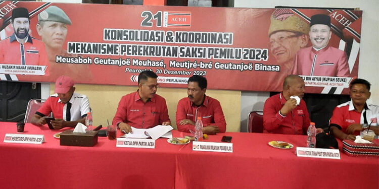 Jelang Pemilu, Partai Aceh Kabupaten Aceh Timur Rekrut Saksi