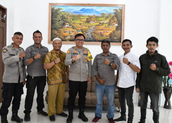 Jelang Pemilu Pengurus PWI Aceh Timur Bersilaturrahmi Dengan Kapolres Aceh Timur