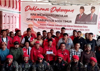 KPA dan PA Wilayah Peureulak Deklarasi Dukungan Untuk Capres Prabowo
