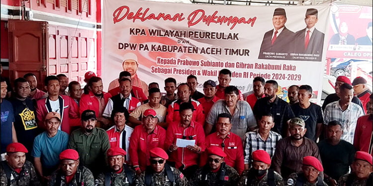 KPA dan PA Wilayah Peureulak Deklarasi Dukungan Untuk Capres Prabowo