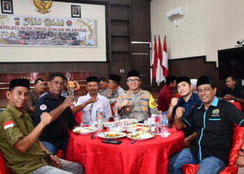 Kapolres Aceh Timur Halal Bihalal dengan Awak Media