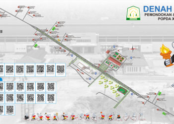 Akses QR Code ini Untuk Denah Lokasi Perhelatan POPDA XVII