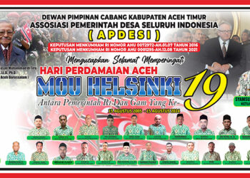 Apdesi Aceh Timur Minta Pemerintah Peringati Hari Damai Aceh