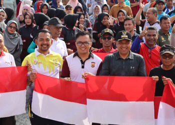 Forkopimda Aceh Timur Launching Gerakan 10 Juta Bendera Merah Putih