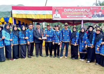 SMPN 1 Nurussalam Juara Pertama Carnaval HUT RI Ke-79