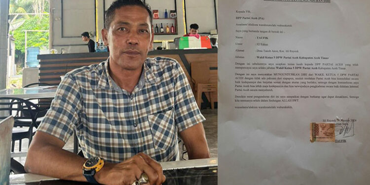 Setelah Juru Bicara, Kini Wakil Ketua 5 DPW PA Aceh Timur Ikut Mundur