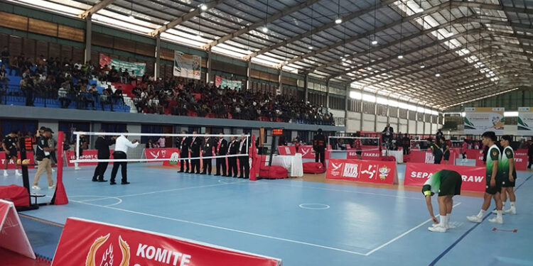 Hari Pertama Pertandingan Cabang Sepak Takraw PON XXI Aceh-Sumut Sukses