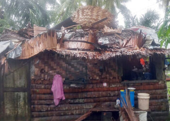 Puting Beliung Hantam Peureulak Timur Puluhan Rumah Rusak Parah