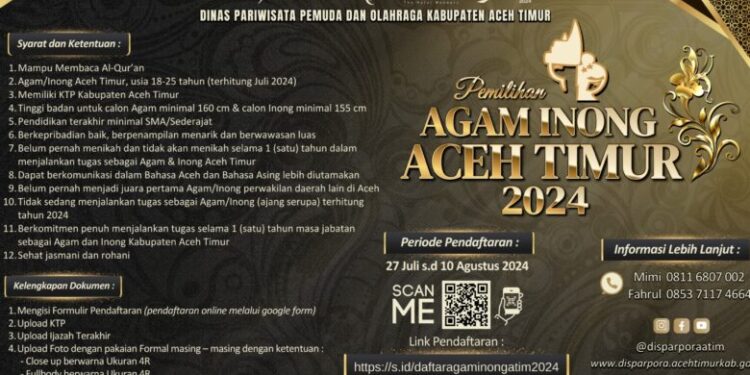 Pemkab Atim Buka Pendaftaran Agam Inong 2024