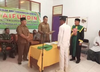 Pj Bupati Aceh Timur Lantik Pj Keuchik  ALue Siwah Serdang