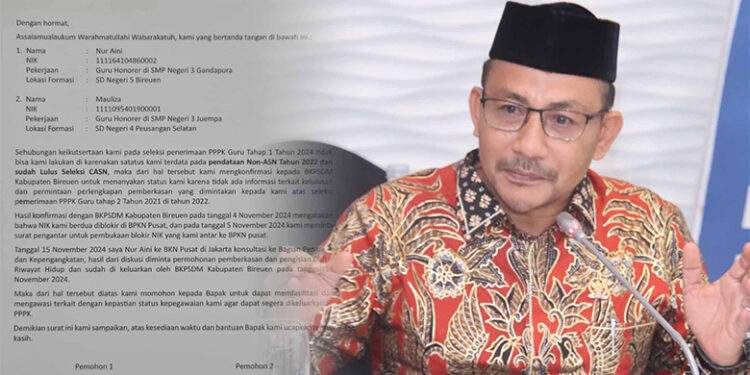 Dilema Dua Calon PPPK Ditolak Sistem, Haji Uma Telah Menyurati Pj Bupati Bireuen