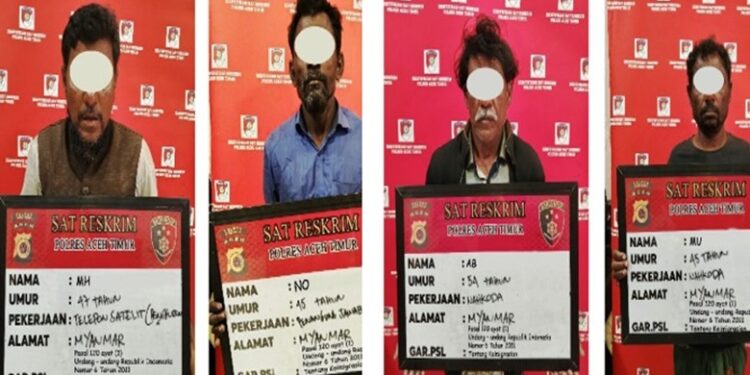 Polisi Tetapkan Empat WNA Sebagai TSK  Penyelundup Etnis Rohingya
