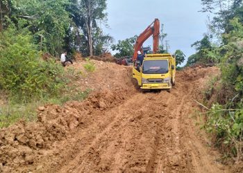 Percepat Pemulihan Pasca Banjir, PT Tualang Raya Perbaiki Ruas Jalan Blang Seunong