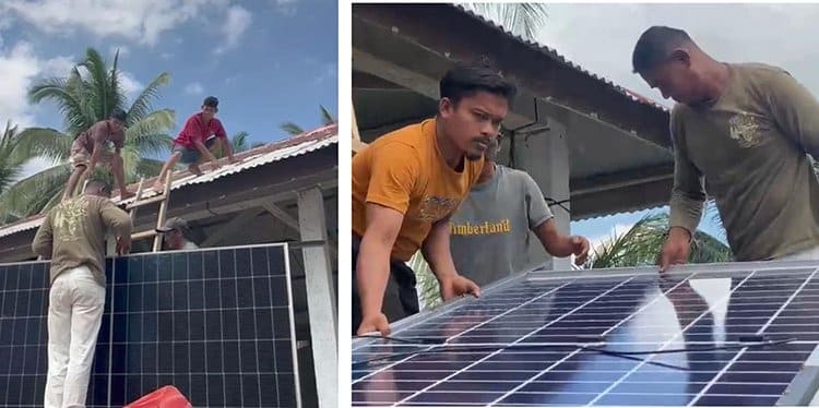 Percepat Pemulihan Pasca BanjirDosen Umuslim Pasang PLTS Hibrid di Dusun Bivak Juli