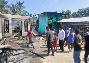 Dua Rumah Warga Cot Bada Baroh Bireuen Ludes Terbakar