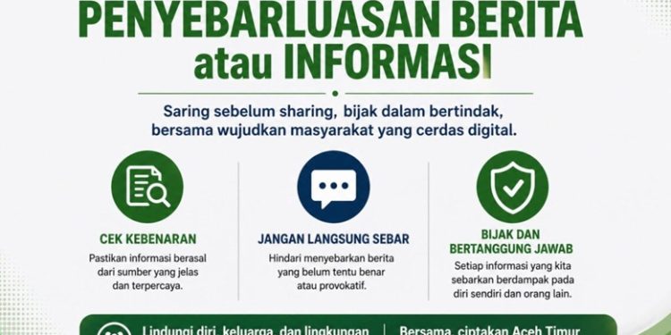 Pemkab Aceh Timur Ajak Masyarakat Bijak Sikapi Informasi dan Dukung Program Pemda