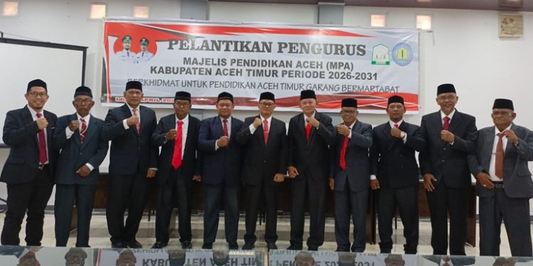 Plt Sekda Lantik MPA Aceh Timur Periode 2026-2031
