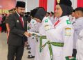 Bupati Al-Farlaky Kukuhkan 75 Paskibraka Aceh Timur Tahun 2026