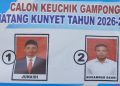 Kandidat Kakak – Adik “Bertarung” di Pilciksung Matang Kunyet, Adik Unggul 10 Suara