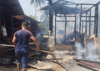 Kebakaran di Bagok Satu Rumah Semi Permanen Ludes