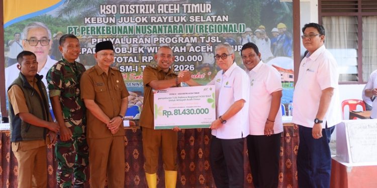 PTPN IV Regional I KSO Distrik Aceh Timur Salurkan TJSL Rp81 Juta